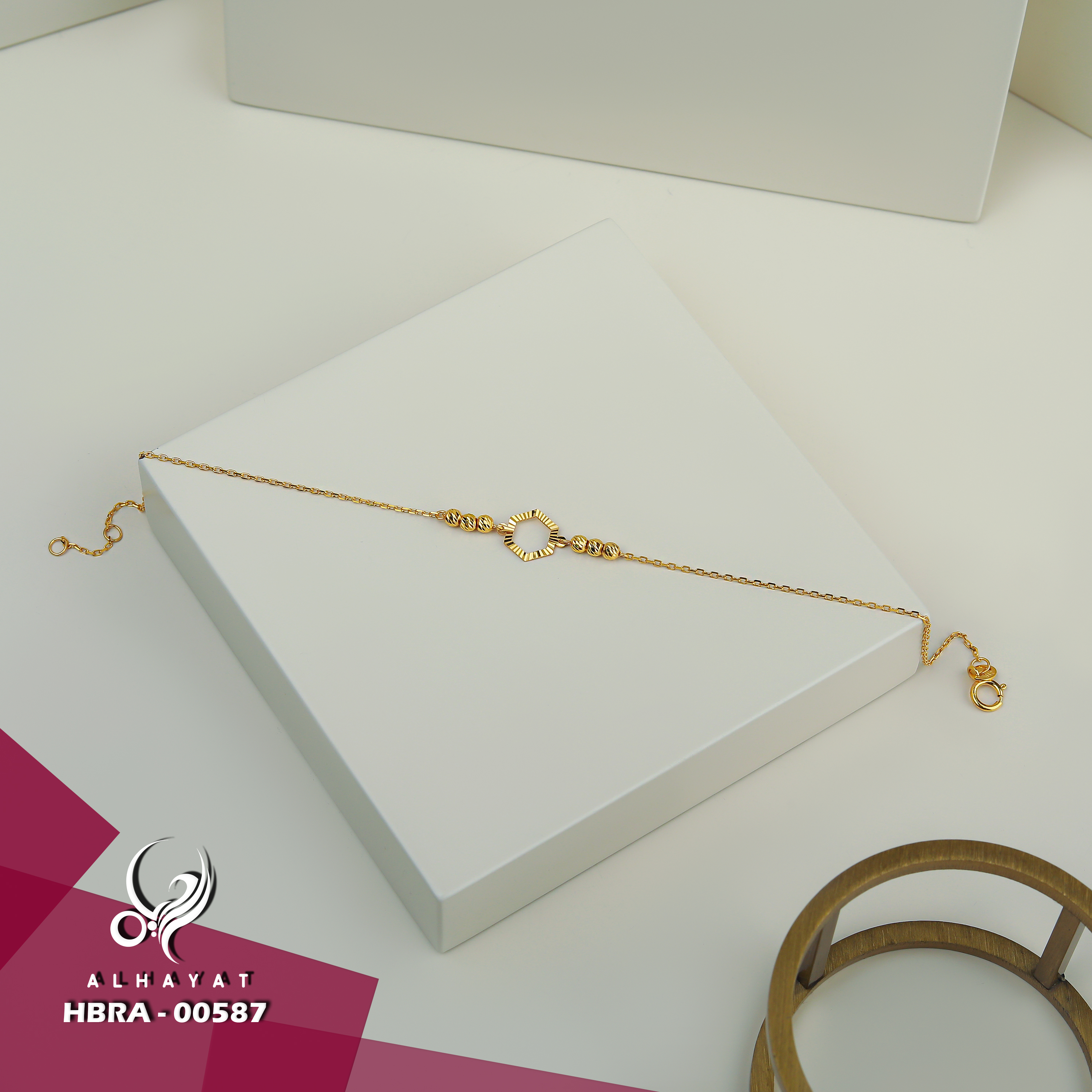 21 karat gold bracelet, Turkish made - (H-0705)